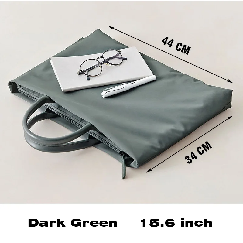Dark Green-15.6 inch Водонепроницаемая нейлоновая сумка для ноутбука Ноутбук для ноутбука 13," 14" 1" 15,6" дюймов Чехол для женщин и мужчин сотовый телефон business Мужская Бизнес Сумка - Цвет: Dark Green-15.6 inch