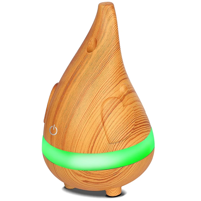300ML Wood Grain Humidifier Air Purifier USB Aroma Diffuser Essential Oil Ultrasonic Cool Mist Colorful LED Aromatherapy