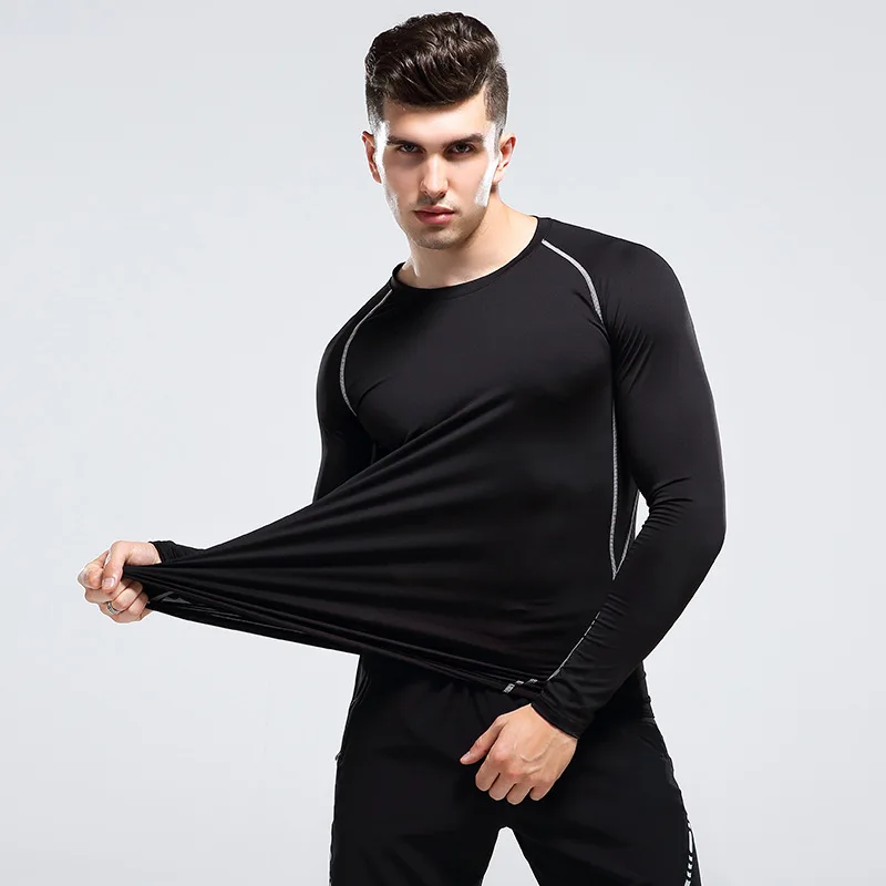 

New Style Sports Elasticity Three-piece Set Workout Clothes MEN'S Sport Suit MEN'S Tights