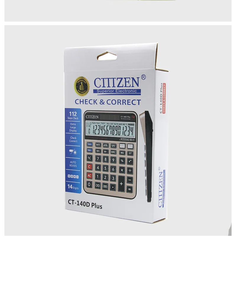 Gtttzen калькулятор CT-140D plus Dual power 14, Товары для офиса, настольный калькулятор