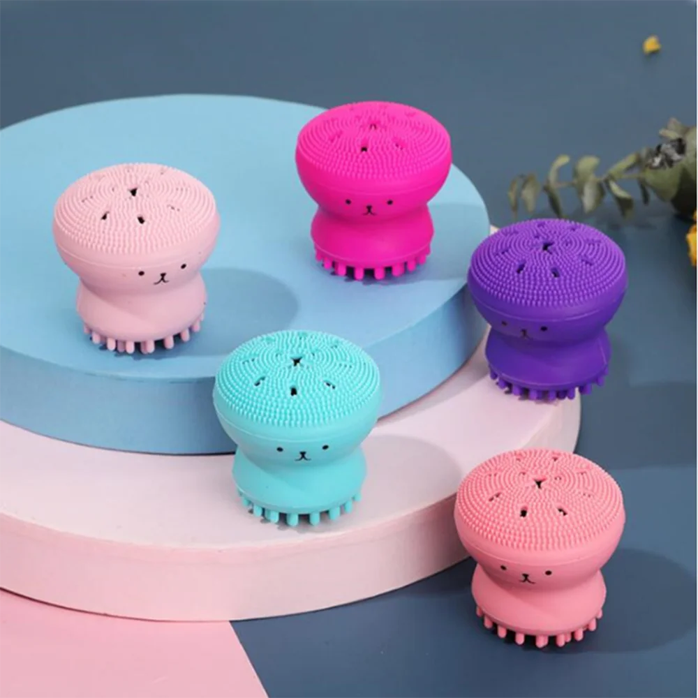 

Silicone Facial Washing Brush Small Octopus Facial Cleansing Device Multifunctional Face Deep Cleaning Pores Massage Instrument