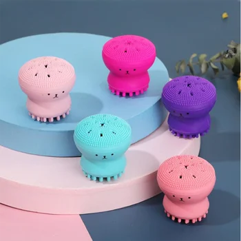 

Silicone Facial Washing Brush Small Octopus Facial Cleansing Device Multifunctional Face Deep Cleaning Pores Massage Instrument