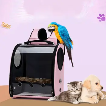 

Pet Carrier Backpack for Parrot Bird Carrier Travel Bag Transparent Cover Breathable
