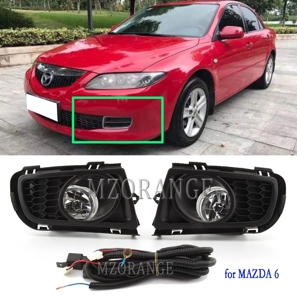 Туман светильник s крышка решетка для MAZDA 6 седан GG1 2006 2010 головной туман Рамка рамы