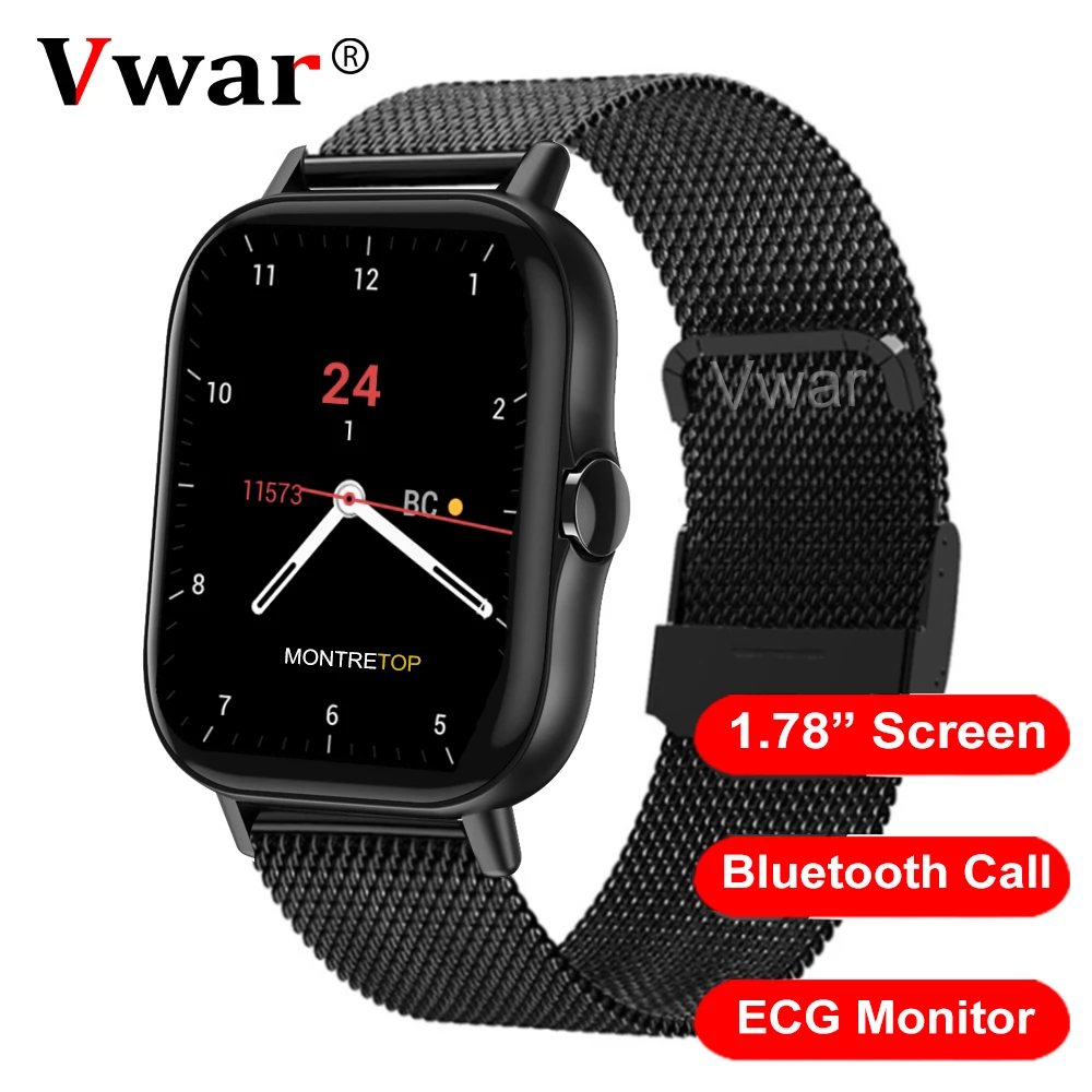 Vwar DTX 2 Bluetooth Call Smart Watch 1.78 inch Screen Heart Rate Monitor Fitness Tracker DT94  GTS 2 SmartWatch for Xiaomi IOS