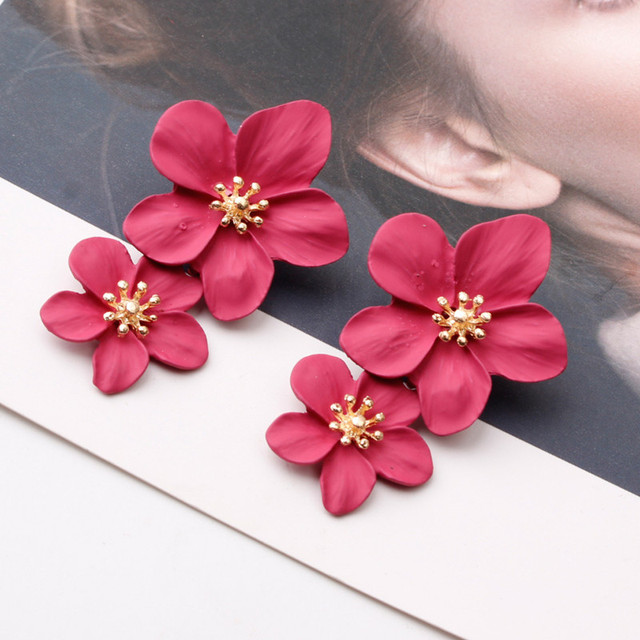 Small Flower Earrings for Women Girls Kids Sweet Jewelry Gifts Boucle D'oreilles Aretes De Mujer Simple Accessories 2022