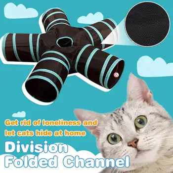 

5-way Foldable Cat Tunnel Tube Tunnel Bored Cat Pet Toys Indoor Outdoor 5 Holes Toy Cat Puppy Rabbit Training Toys Play Tube