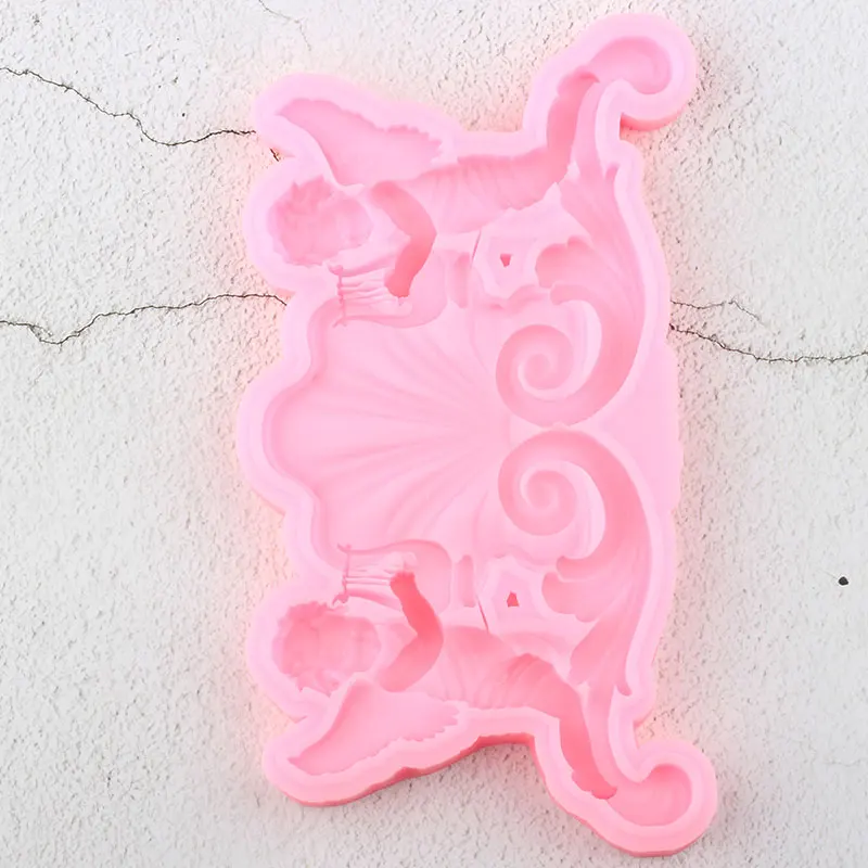 Sugarcraft Angel Baby Border силиконовая форма рельеф DIY вечерние инструменты для украшения торта для помадки форма для шоколада формы для мастики