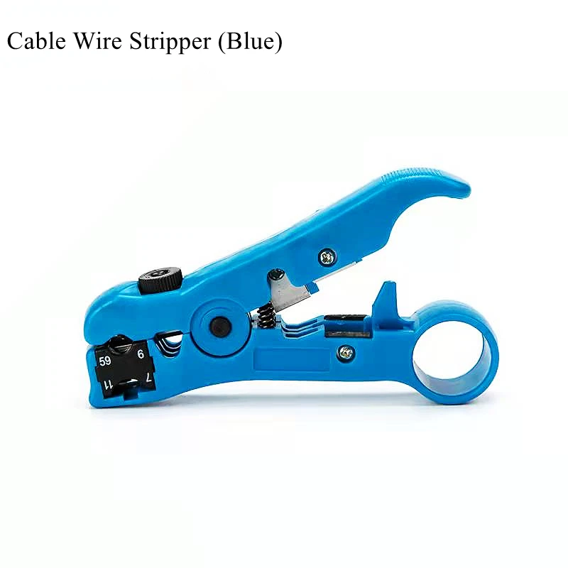 HTOC Universal Cable Wire Stripper Cutter Stripping Tool For Flat or Round UTP Cat5 Cat6 Wire Coax Coaxial (2 Colors) telephone cable tracer Networking Tools