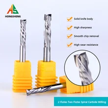 

Compression Milling Cutter Woodwork DOWN Cut Veneer MDF Solid Wood Cutting Spiral Carbide Milling Tool CNC Router Bits End Mill
