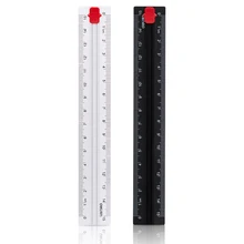 Règle en alliage d'aluminium de 15cm, curseur de marqueur de couleur pour le dessin, règle de mesure, papeterie fournitures scolaires de bureau pour étudiants A6429