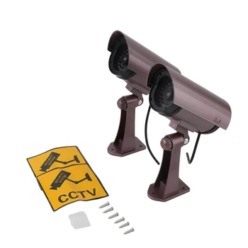 

Dummy Camera Waterproof Home Security CCTV Surveillance Camera LED Flash Light Fake Camera Outdoor