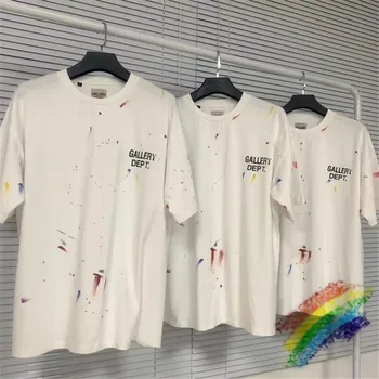 

Oversize Manual Splash ink Gallery Dept Vintage T-shirt Men Women 1:1 Top Version Streetwear Gallery Dept T Shirt Mens