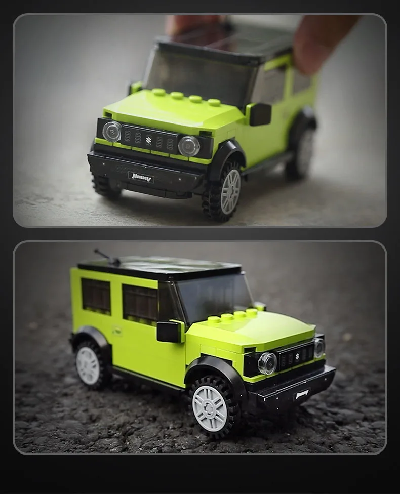 Briques de Construction Technic Compatible avec LEGO Technic - Jeep Verte Jimmy 1032 Pièces