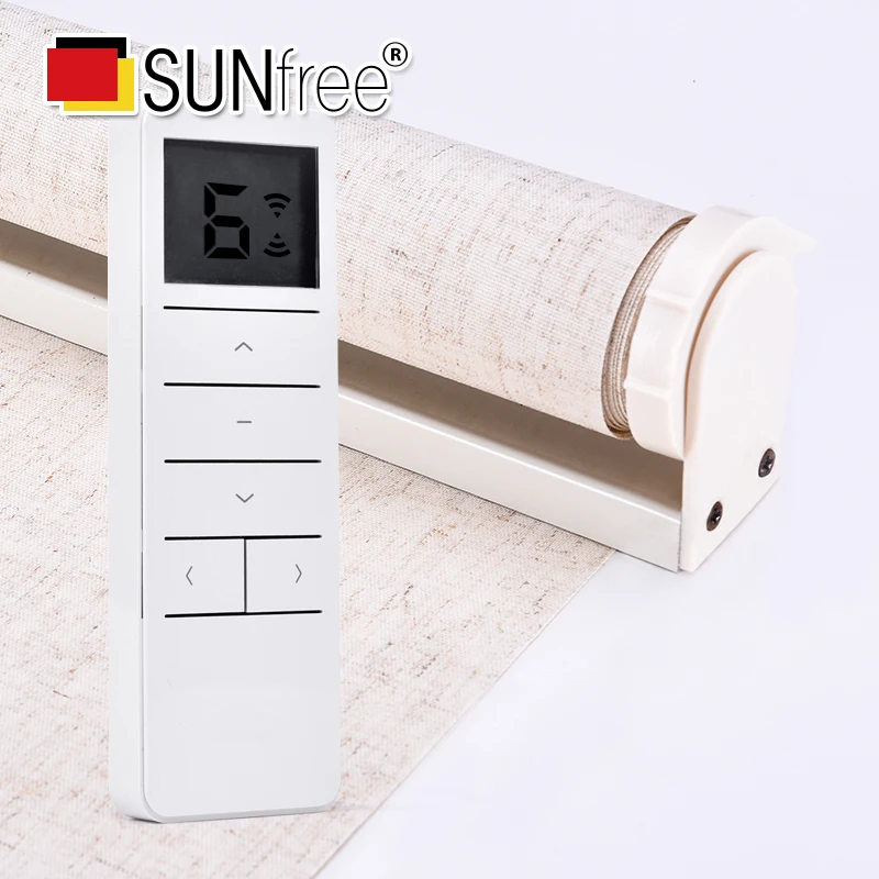 

Modern Horizontal blinds electric blackout curtains eco-friendly fabric DC tubular motor electric blinds for Living Room/Bedroom