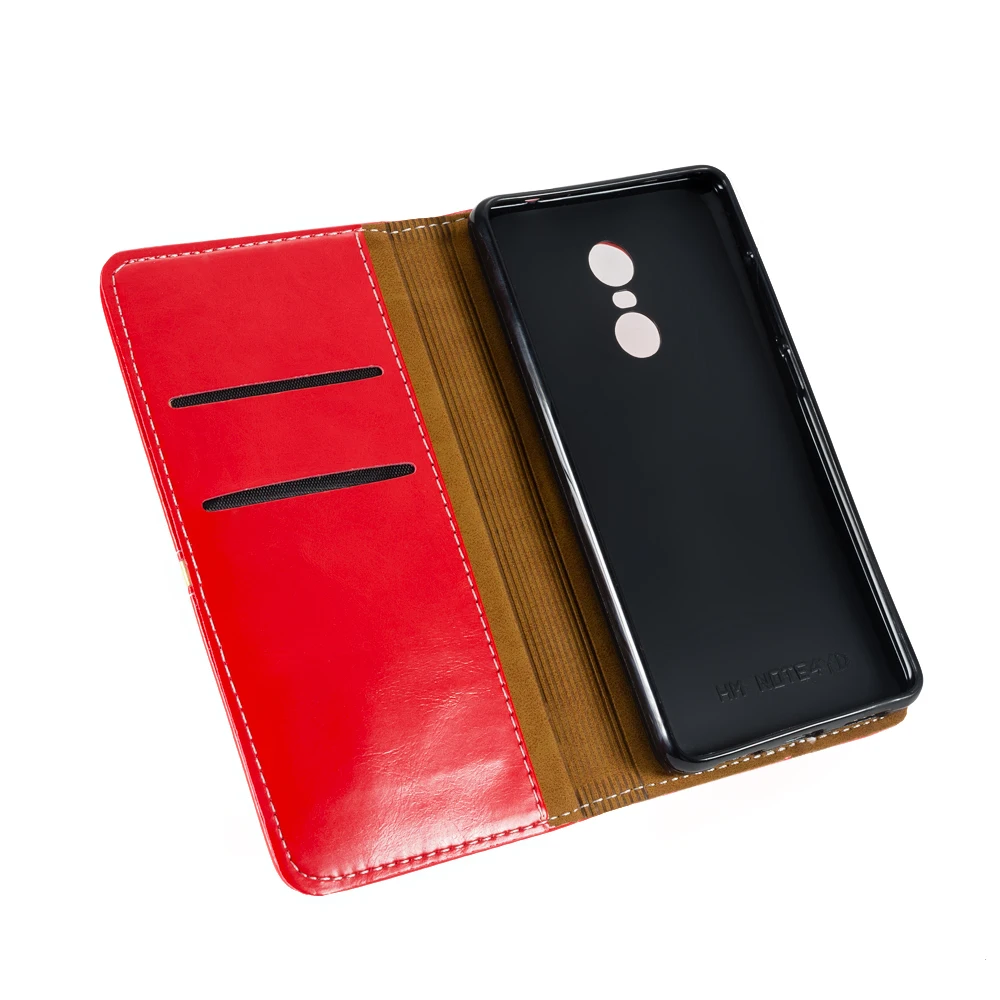 Чехол книжка из искусственной кожи для Xiaomi Redmi Note 4X откидной 4 Pro деловой чехол
