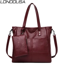 Женские кожаные кошельки и сумки большой емкости Сумка-тоут роскошные сумки женские сумки дизайнерские сумки через плечо для женщин Новинка