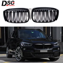Front Kidney Grills Grille Grid for BMW F48 X1 Series 5-door SUV