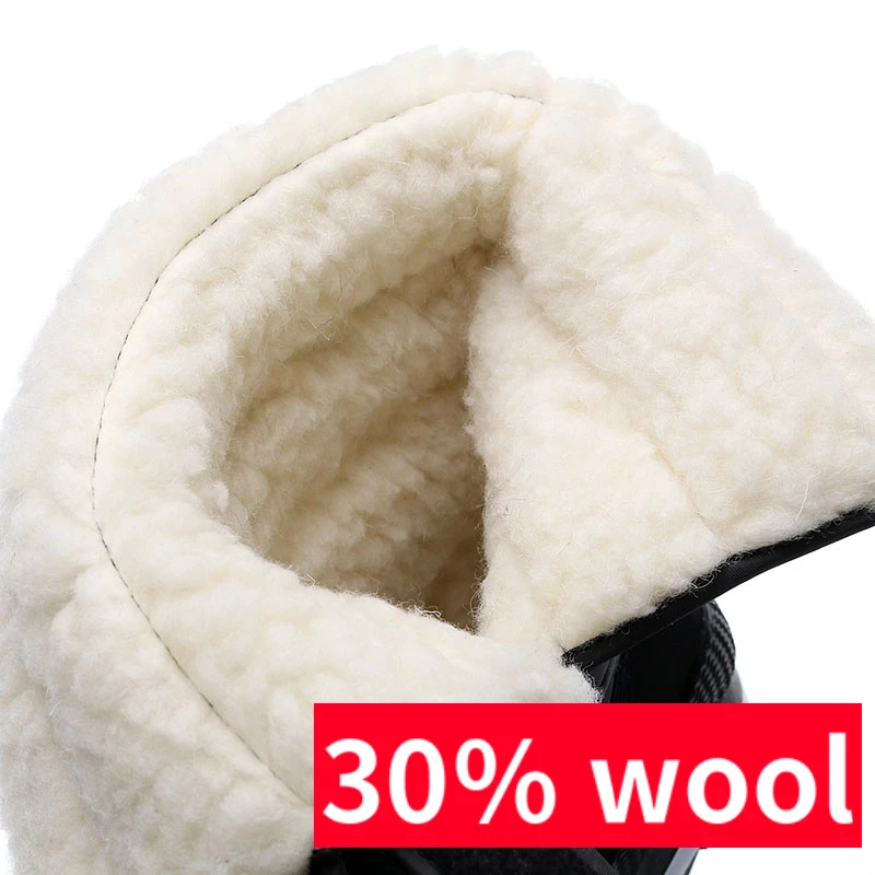 snow boots men waterproof mens winter boots With Fur winter shoes slip-resistant Men Boots platform thick plush warm Plus size
