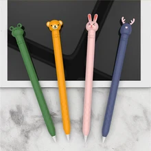 Étui en Silicone antidérapant pour Apple Pencil 1er, housse de protection, mignon, Animal de dessin animé, résistant aux chutes 