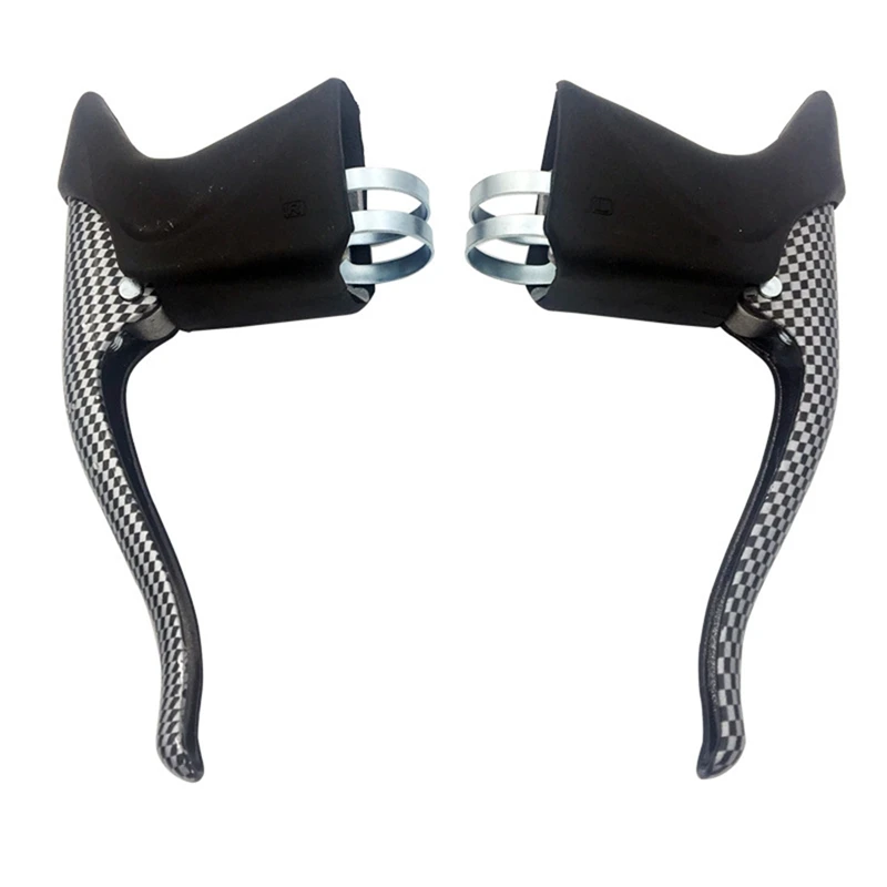 

Bicycle Brake Handle Carbon Fiber Pattern MTB Bike Handle Fixed Gear Lever Aluminum Cycling Brake Handle Cycling Parts