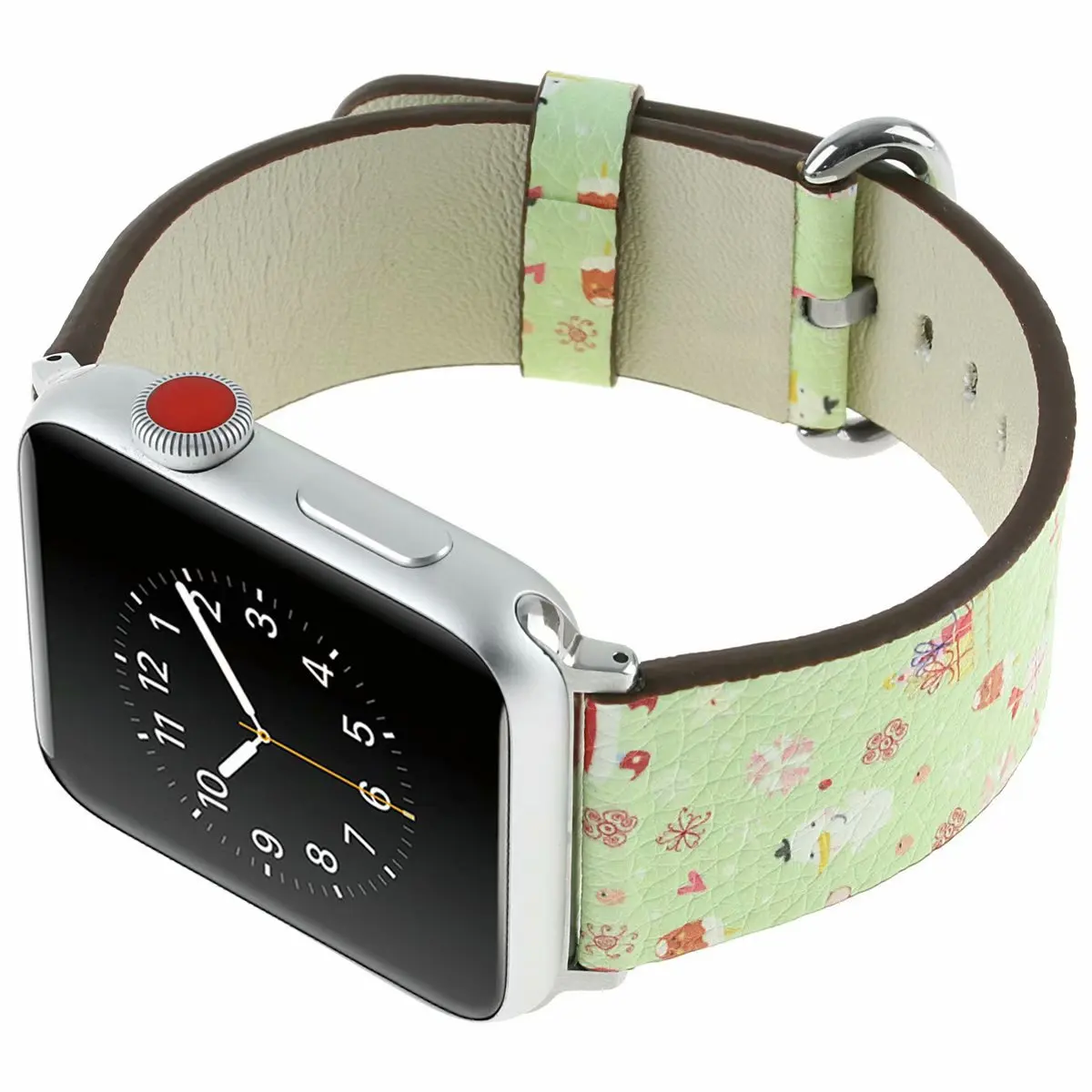 С цветочным рисунком для девочек; мини-юбка для Apple watch серии 4, версия 1, 2, 3, ремешок 40 мм 44 кожаный чехол с печатным рисунком ремешок для наручных часов iWatch 38/40/42/42 мм, ремешок на запястье