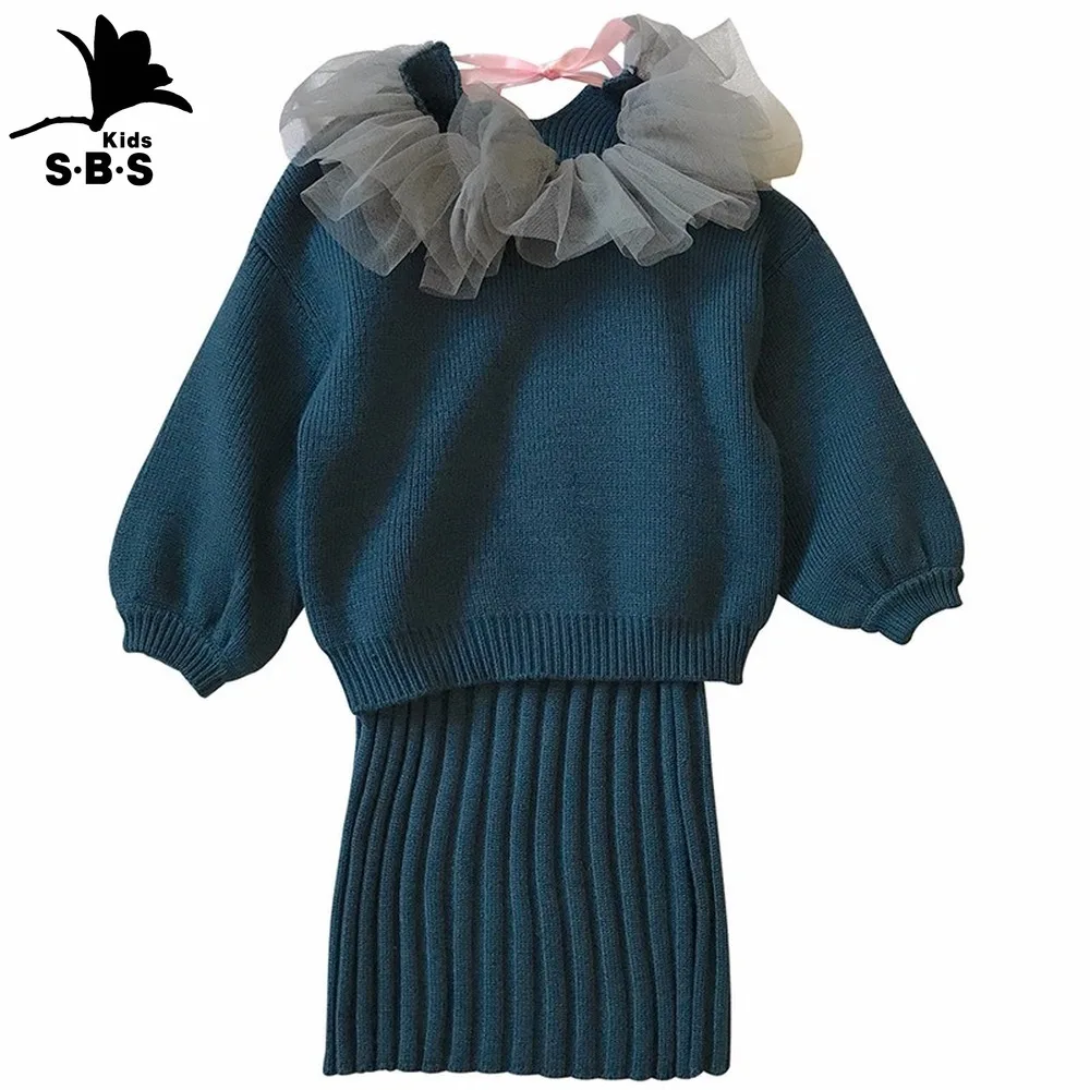 Осень 2019 новый дизайн одежда для маленьких девочек Детский милый свитер вязаное