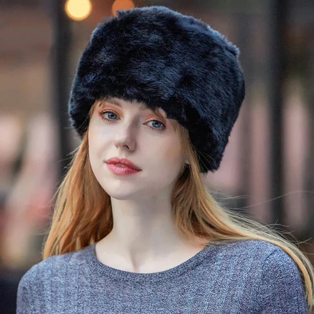 Women Hats In Winter Thicken Warm Faux 