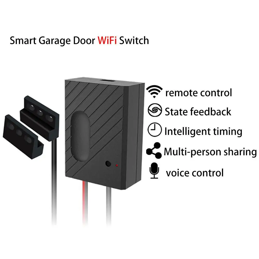 Wi-Fi, Беспроводной удаленный контроль за дверью гаража Открывалка для EWeLink с умным переключением открывателя Гаражных Дверей