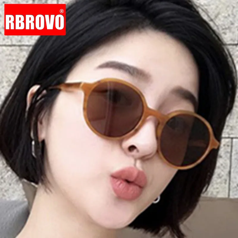 RBROVO 2019 Круглые Солнцезащитные очки для женщин карамельные цвета классические