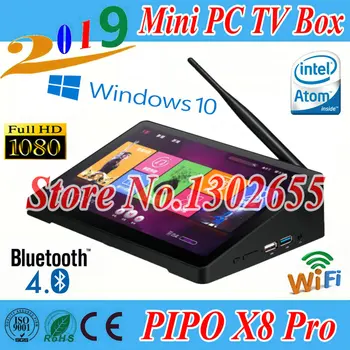 

Tv Box Pipo X8 Pro smart Mini PC Windows 10 Dual Boot OS Intel Z8350 Quad Core Mini PC 7"Tablet HDMI 2GB+32GB