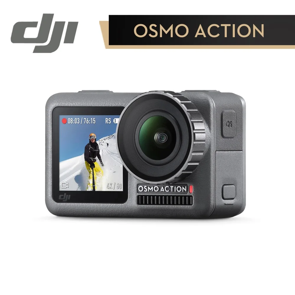 Спортивная водонепроницаемая Экшн камера DJI OSMO двойной экран кнопка RockSteady QS 4K HDR