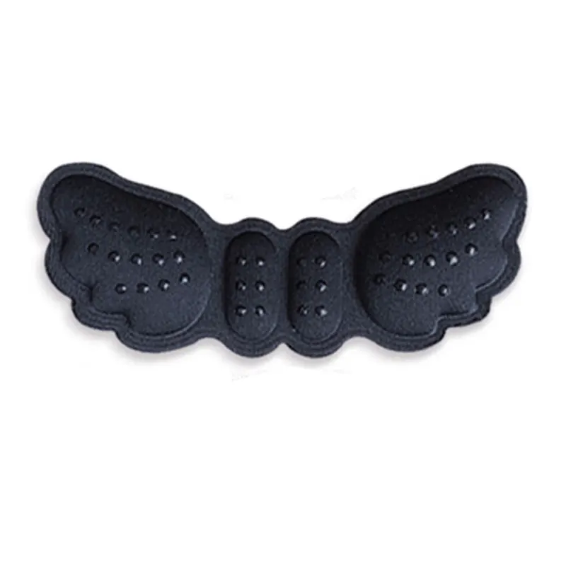 black 6mm Обувь Butterfly стельки для пятки предотвращают Натирание пятки обувь наклейки для пятки стельки регулировка длины обуви стелька для пятки бежевая стелька - Цвет: black 6mm