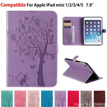 

Case for iPad Mini 5 Mini5 7.9" 2019 Mini 4 3 2 1 Smart Case Cover Funda Tablet Cat Tree Pattern Flip Stand Skin Shell Capa