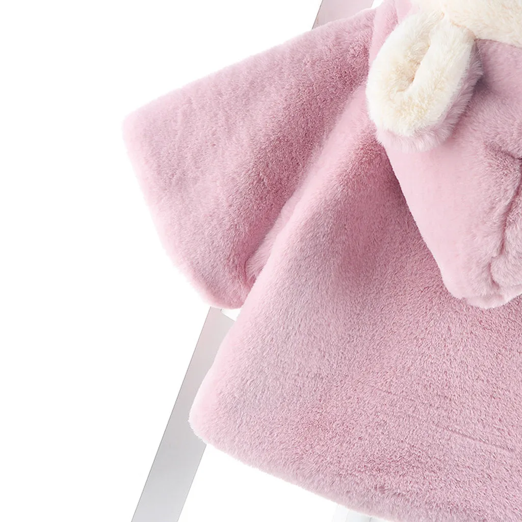ARLONEET пальто для маленьких девочек; сезон осень-зима; плотные куртки для девочек; теплая верхняя одежда с капюшоном; пальто; Одежда для новорожденных; одежда для малышей с милым кроликом