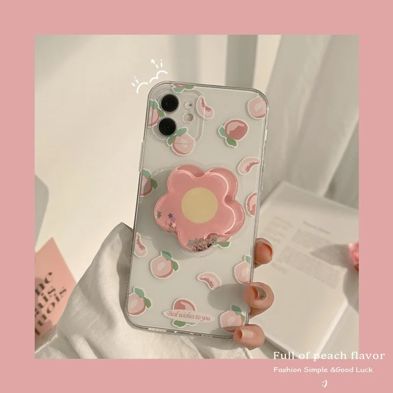 Summer Peaches Kickstand Case Cover For iPhone 12 12min 12Pro 12ProMax 11 11Pro 11ProMax SE2020 X XS XSMAX XR 7 8 7Plus 8Plus | Мобильные