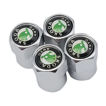 

Car Wheel Tire Valves Tyre Stem Air Caps Case for skoda octavia a 5 a 7 2 Car accessories Automobiles