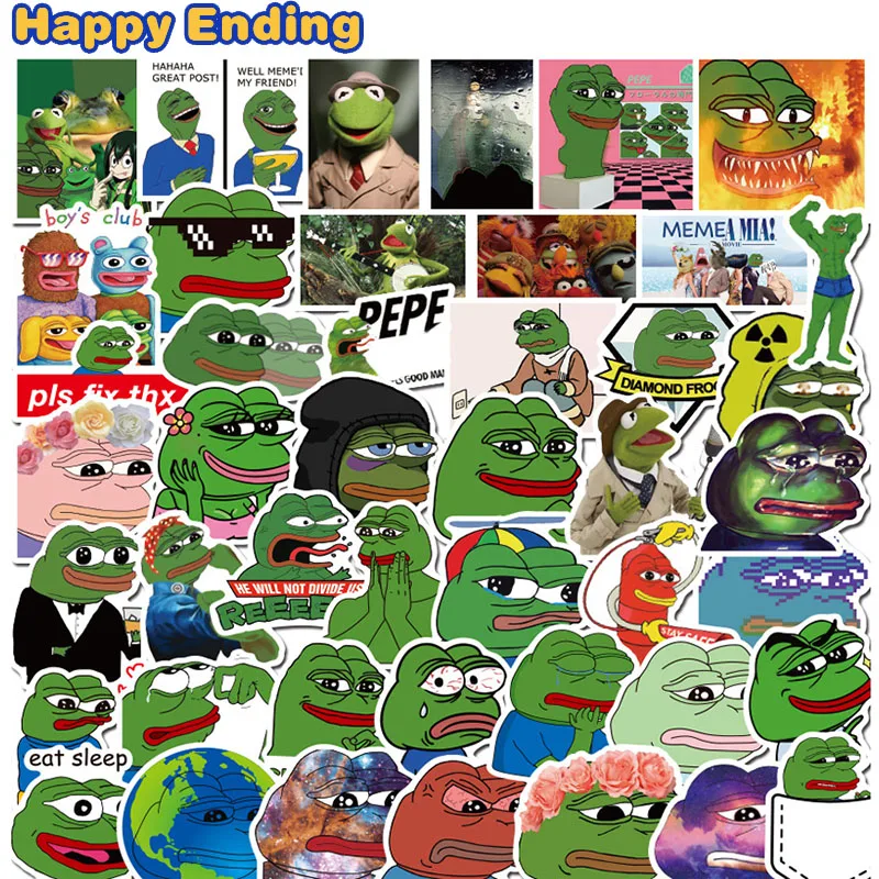 10 Вт 30 50 шт. мультфильм животных грустно лягушка pepe забавных наклеек для