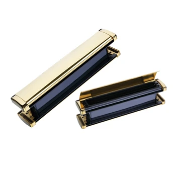 

NEW-Villa Stainless Steel Letter Box ,Double Glass and Wooden Door Letter Box Golden