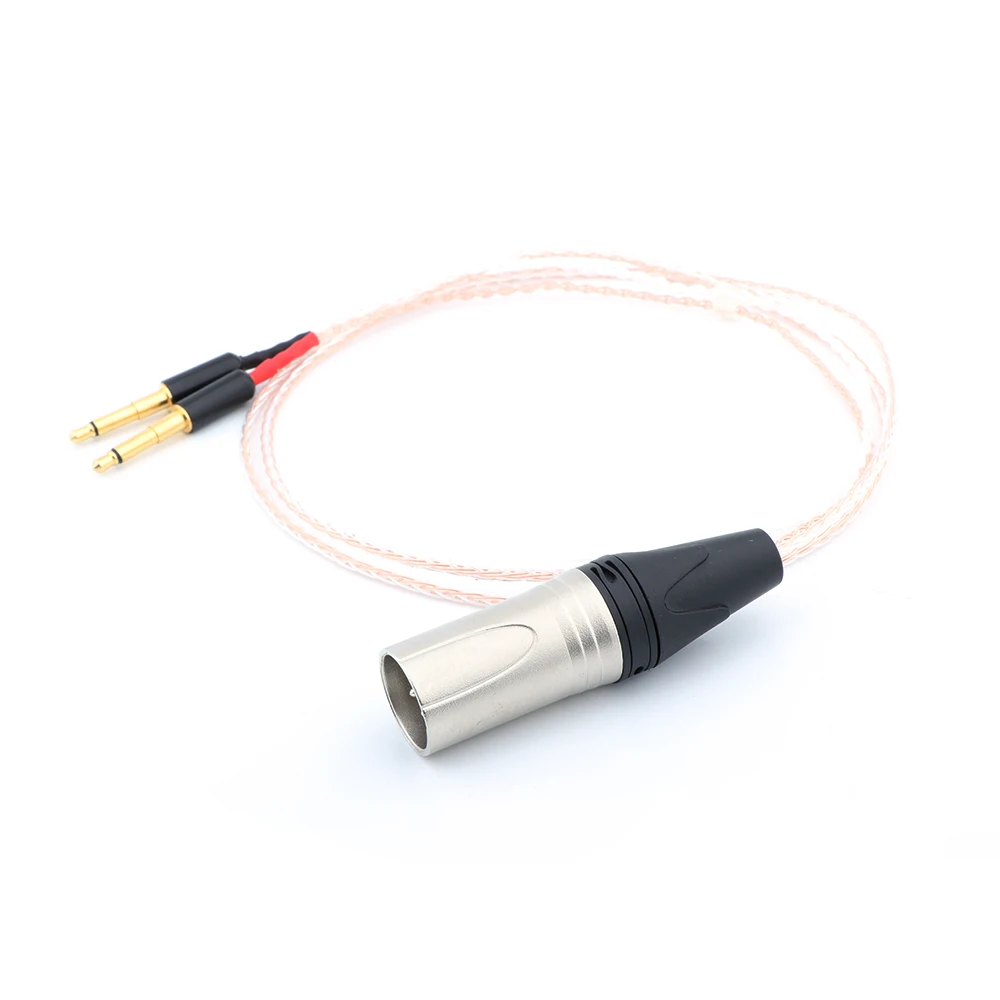 8cores Headphones Cable with 4pins XLR Male Plug For Audio Upgrade Cable For Meze 99 Classics Focal Elear Headphones