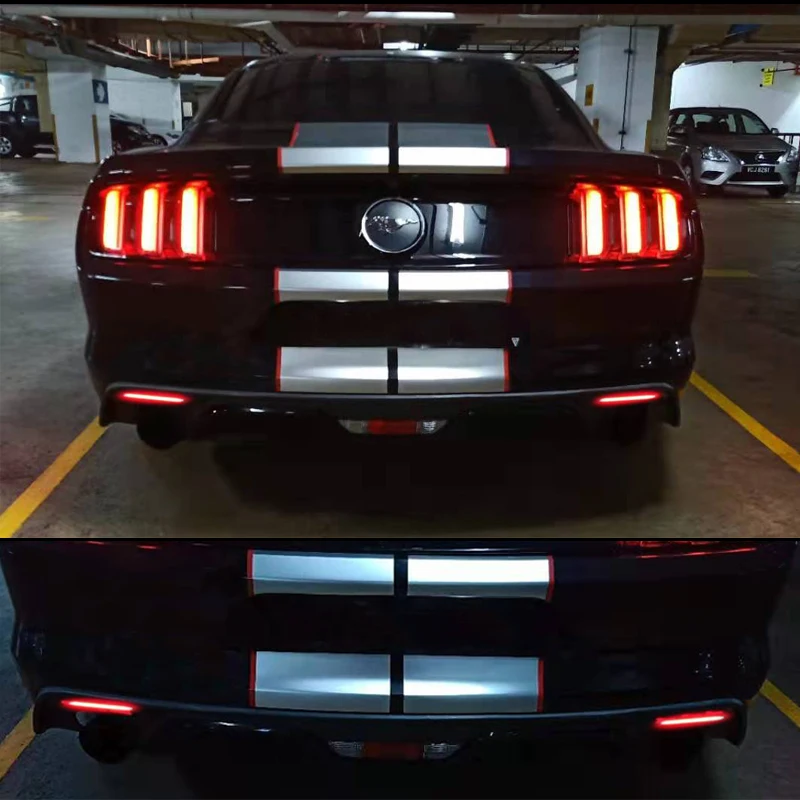 IJDM 3D оптические светодиодные лампы для 15 17 Ford Mustang светодиодный задние боковые