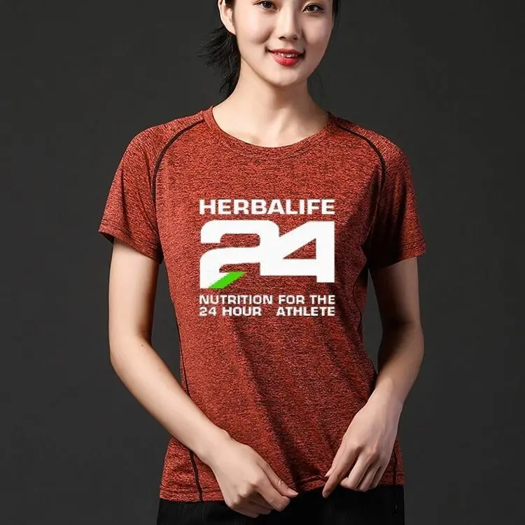 Female Herbalife nueva ropa de verano de manga corta para hombres y mujeres - Цвет: Female