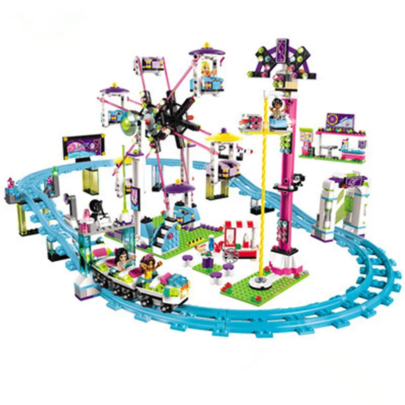 

37011 Amusement Park Building Blocks Compatible With Roller Coaster Figure Model Bricks Toys For Kids Gift Legoinglys