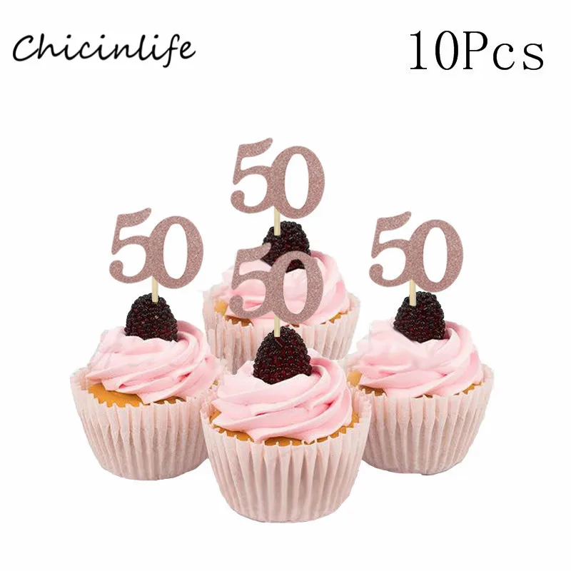 rose gold 50 topper Chicinlife счастливый 30 40 50 60th День Рождения овсянка баннер для вечеринки в честь Дня Рождения Украшения С Днем Рождения шар гирлянда подарок на день рождения - Цвет: rose gold 50 topper