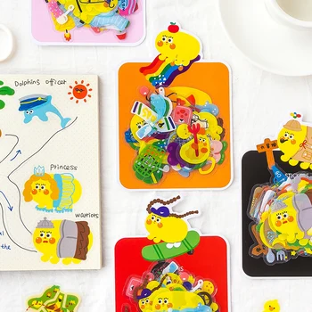 

46Pcs \PET Kawaii Sticker Decor For Laptop Phone Trunk Album Diary Calendar Scrapbook Student Stationery Office Supplies