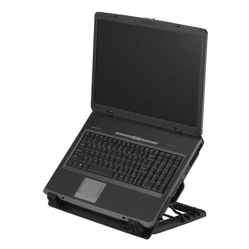 2 USB Laptop Cooling Pads Adjustable Laptop Cooler Accessories 6.5-45 Degree Blue LED Notebook Stand Base For Computer PC