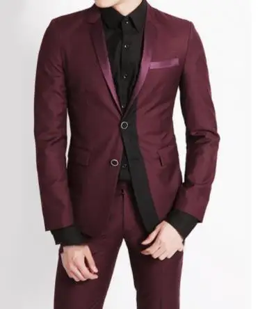 Повседневный блейзер Мужской s костюм Slim Fit мужской костюм из 2 предметов мужской деловой Свадебный Выпускной костюм жениха смокинг(пиджак+ брюки+ галстук