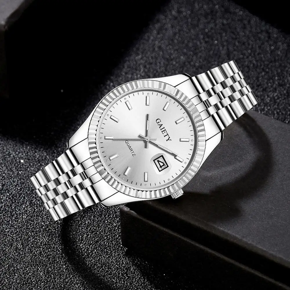 

Fashion Men Watch 2019 Silver Top Brand Luxury Men's Rolexable Quartz Watch Men Stainless Steel Waterproof Date Clock Male xfcs