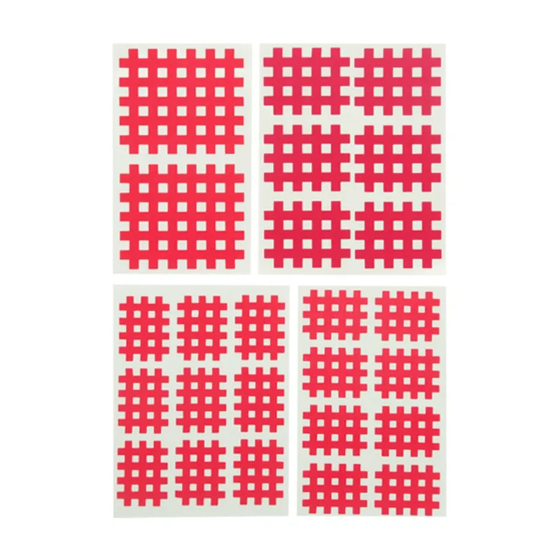 Pink 9 stickers 6 цветов дышащая спортивная лента крест физиотерапия мышцы патч суставы защита связок - Цвет: Pink 9 stickers