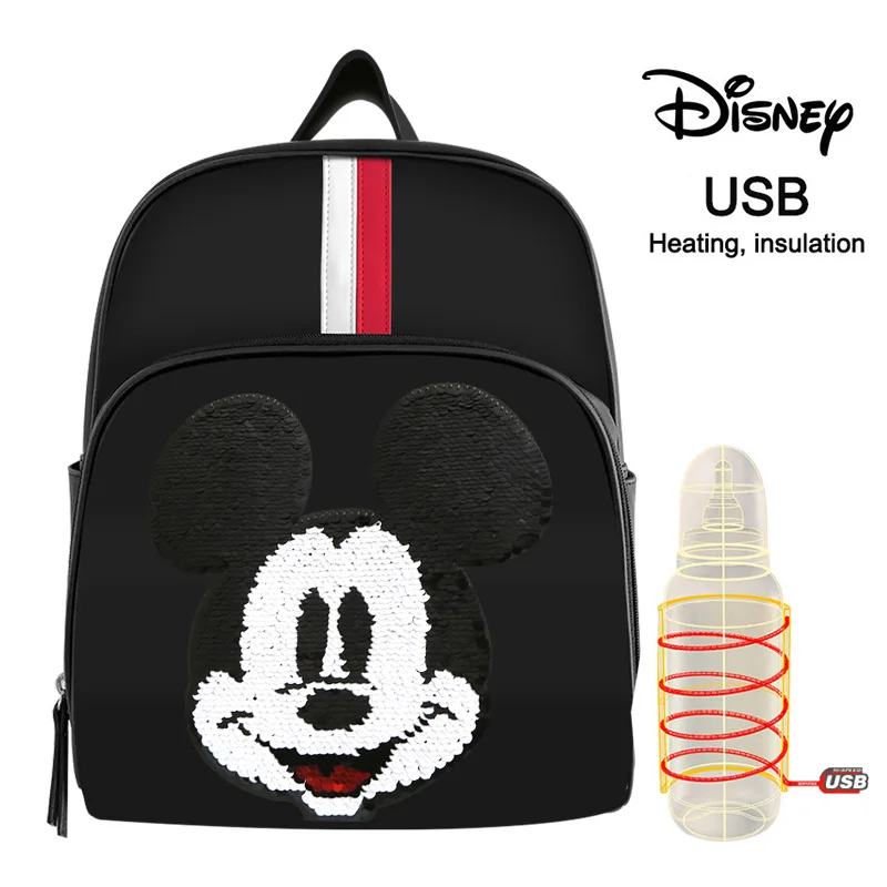 16 Сумка для подгузников с USB подогревом disney, рюкзак для подгузников для беременных, Большой Вместительный рюкзак для кормления, дорожный рюкзак, сохраняющий тепло, дропшиппинг - Цвет: 16